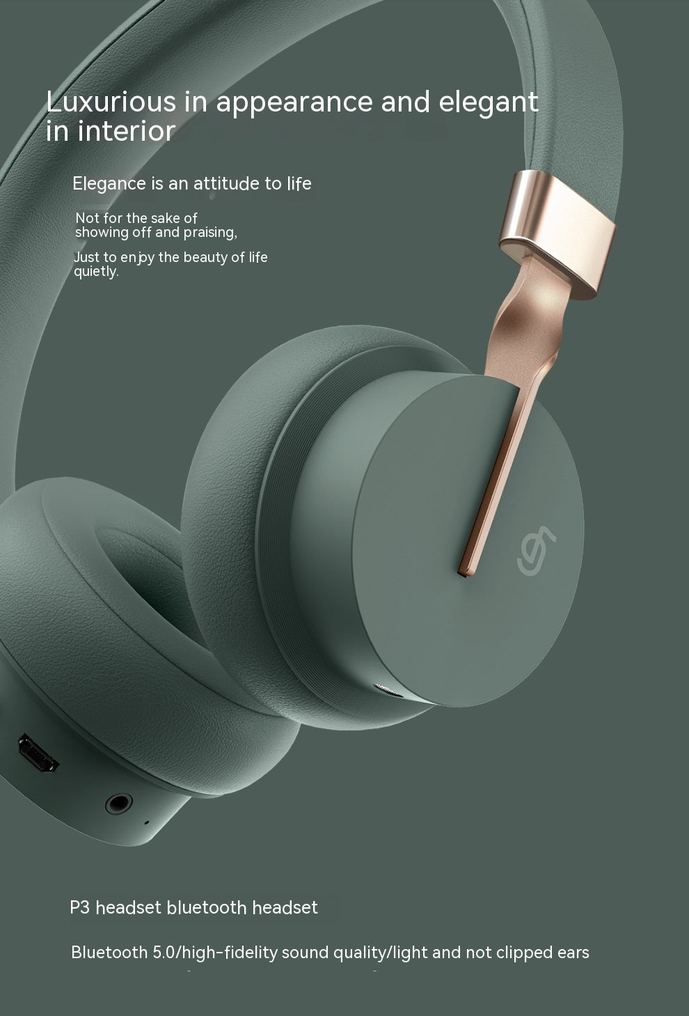 Simple Solid Color Headworn Bluetooth Phone