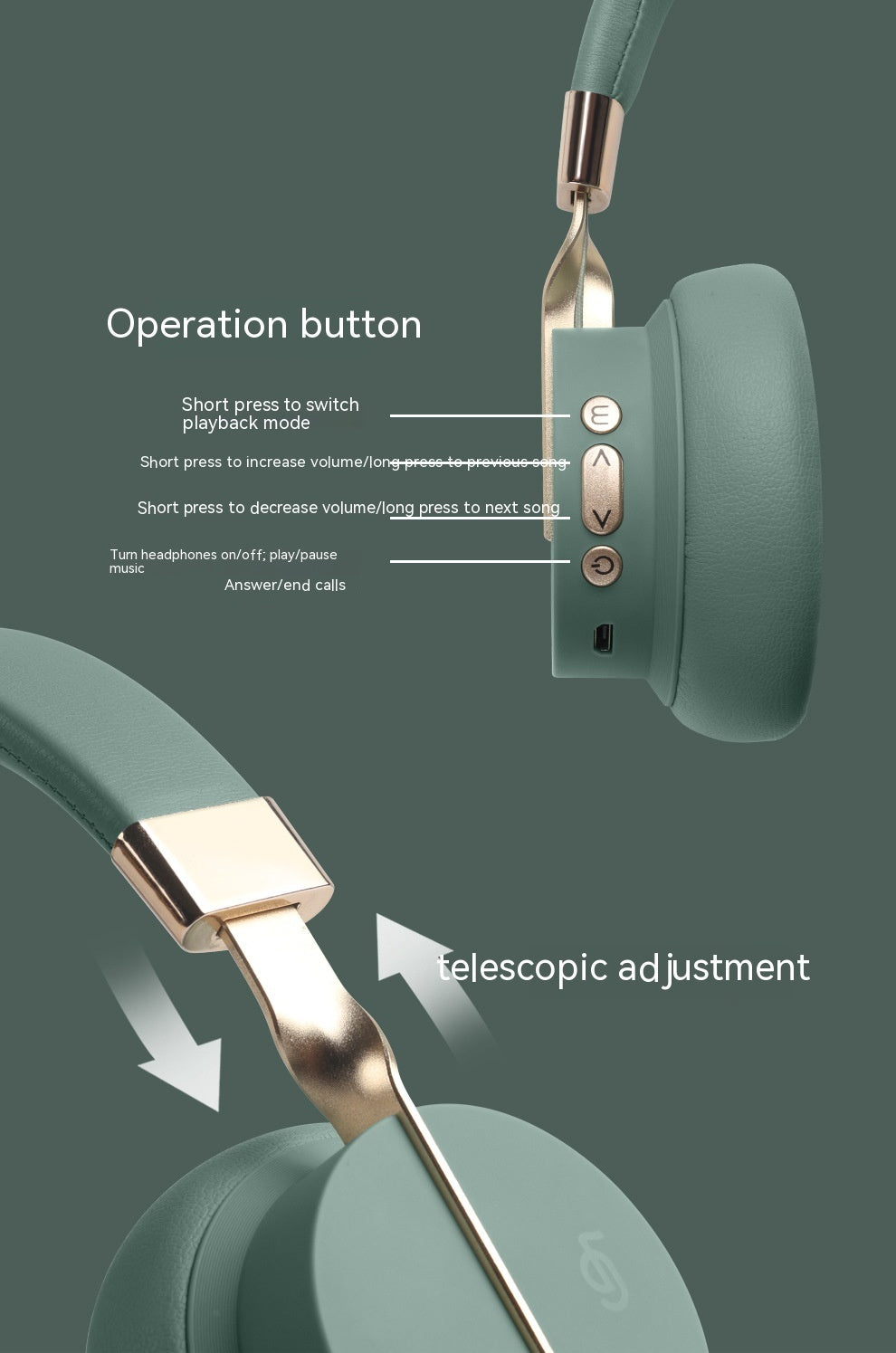 Simple Solid Color Headworn Bluetooth Phone